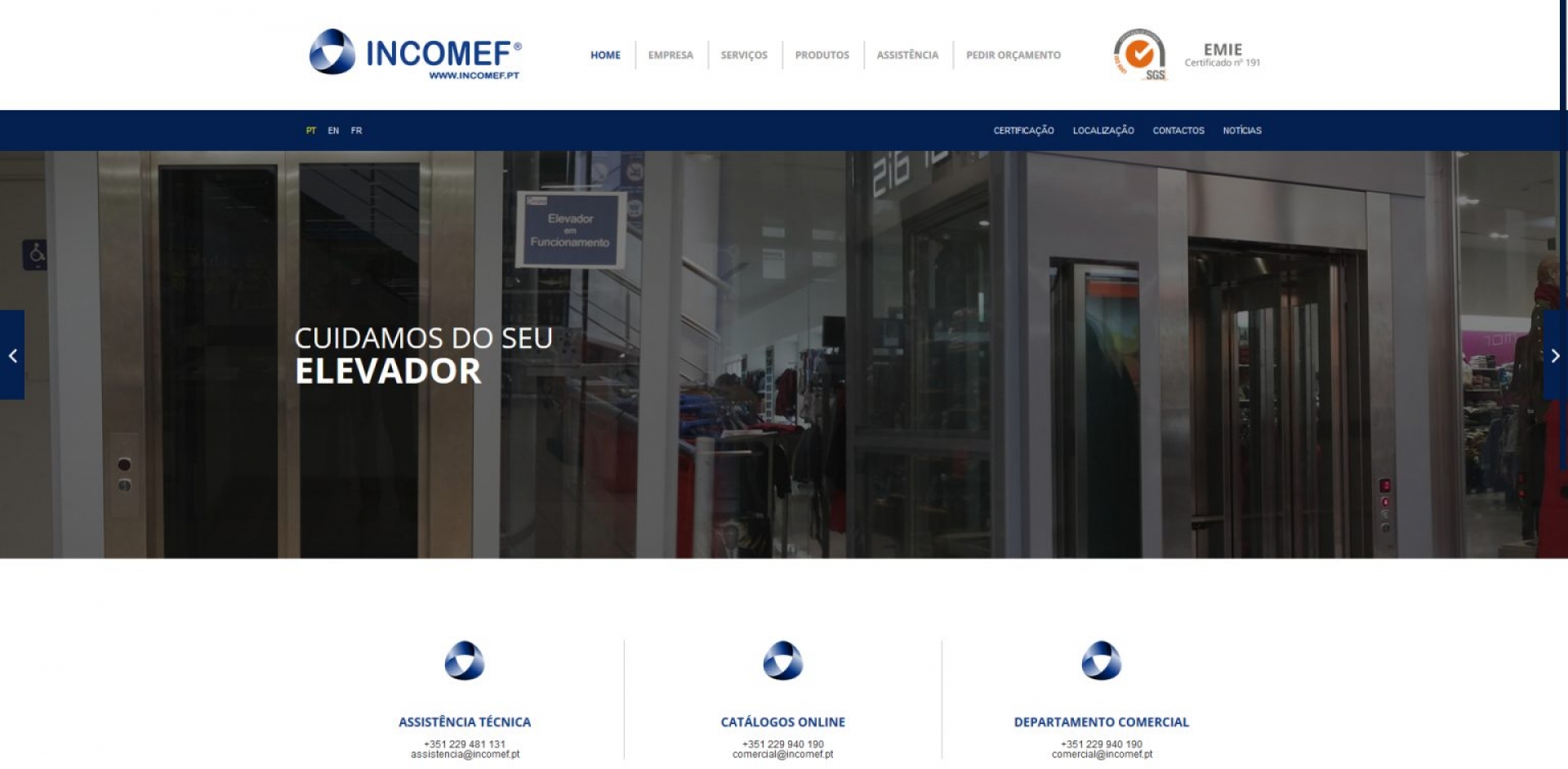 Novo Website INCOMEF